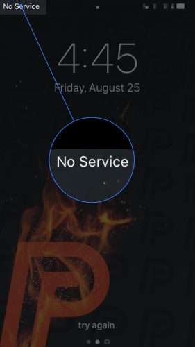 minu iPhone ütleb, et teenuse suumi pole